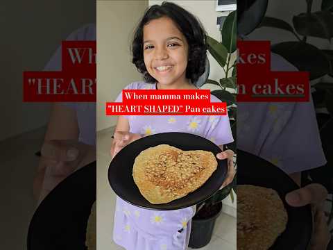 Did u try HEART SHAPED Pan cakes yet ??? #kidsminivlog #minisvlog #pancake