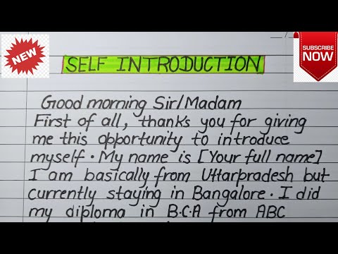 Self introduction in interview || How to introduce yourself in interview  #selfintroduction