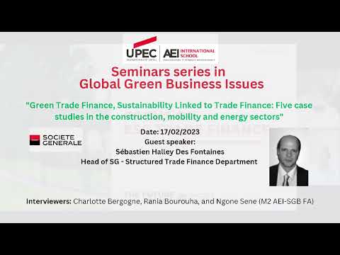 Green Trade Finance, Sustainability Linked to Trade Finance