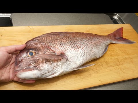 タイのさばき方と天ぷらの作り方「白身魚の天ぷら」　Sea bream tempura