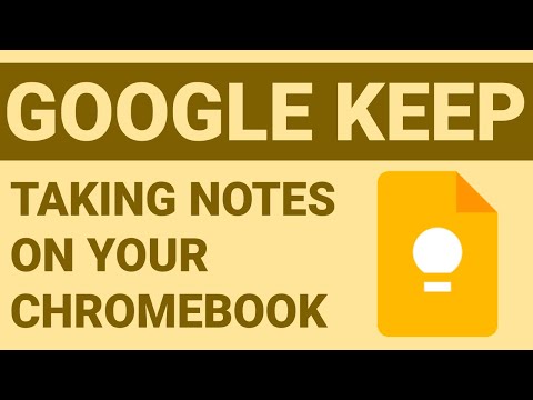 Using Google Keep for note taking on your Chromebook