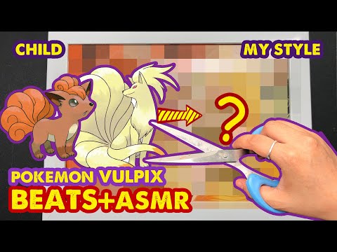 [Music beat + ASMR] Turn Pokemon Vulpix into My Style | Art Journal Style | Huta Chan