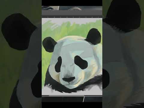 #shorts - Giant Panda painting Photoshop on iPad