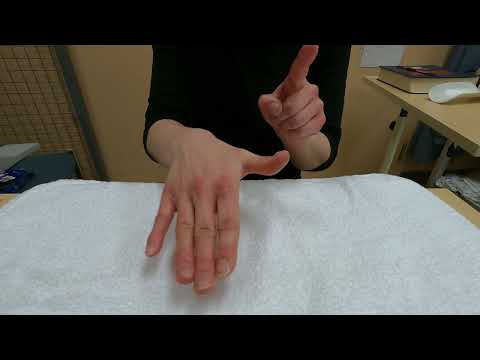 Hand injury exercise 15: Active thumb out and up (extension and abduction)