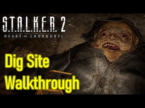 Stalker 2 dig site walkthrough / guide, all stashes, and how to save kiddo from psi monsters