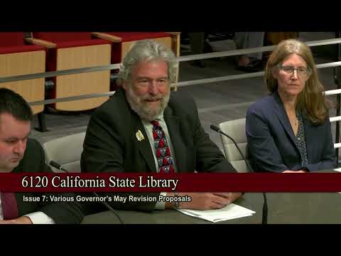 State Librarian Greg Lucas Testifies in Senate Budget Subcommittee on Education (5/16/2024)