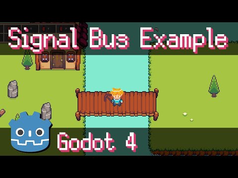 Global Singleton SignalBus to Send Data Between Objects Anonymously ~ Godot 4.1 Example
