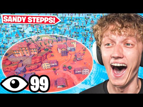 I Got 100 Players To Land At SANDY STEPS In Season 3 Fortnite!