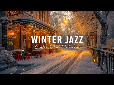 Relaxing Winter Jazz at a Cozy Cafe ☕ Smooth Jazz for Work and Focus ~ Coffee Jazz in December