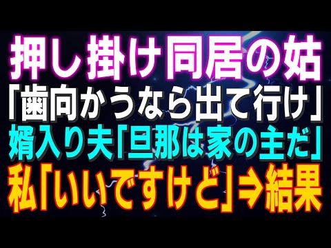 【スカッとする話】押し掛け同居の姑「歯向かうなら出て行け」婿入り夫「旦那は家の主だ」私「いいですけど」⇒結果