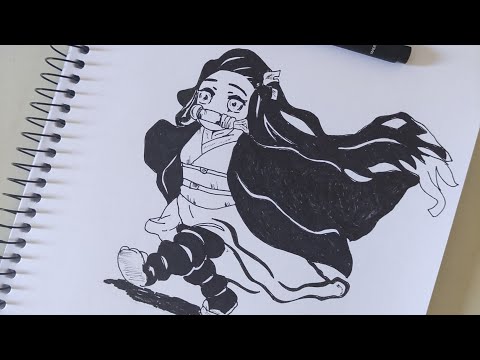 Speed drawing Nezuko (mangá style) #kimetsunoyaiba #kimetsunoyaibanezuko #speeddrawing