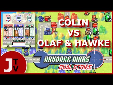 Colin vs Olaf and Hawke | A.I. | Advance Wars Dual Strike #advancewarsdualstrike