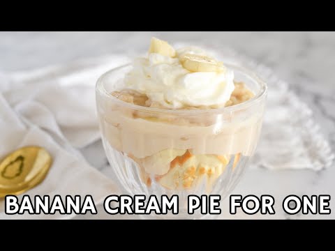 No Bake Single Serve Banana Cream Pie  for One!