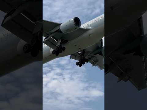 【激しい着陸】キャセイのB777-300の着陸とJAL A350-900の着陸の違い！数分の違いですが着陸が違います。 #福岡空港 #japan #b777300er