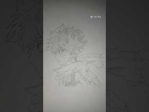 Drawing Izuku Midoriya - My hero Academia #myheroacademia #deku #anime #art #drawing #shorts