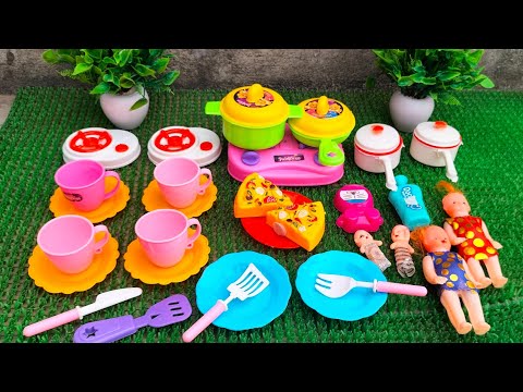 Unboxing Miniature Plastic Full Kitchen Set Collection | Toy Cooking Game | kitchen Set Toy | Review