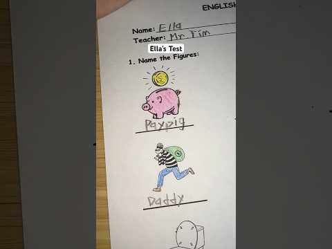 Grading Ella’s Test… #test #asmr #shorts