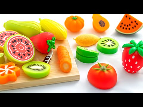 Satisfying Video | Cutting Plastic Fruits and Vegetables ASMR | Relaxing Video ASMR