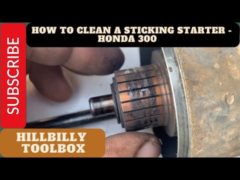 How to clean your sticking starter motor - Honda TRX300 / TRX300FW #atv