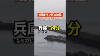 【南海トラフ地震】津波の最短到達時間は？