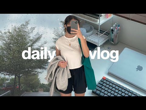 daily vlog 🌧 my ordinary days, trying a mechanical keyboard, new skincare products