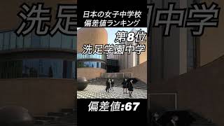 日本の女子中学校偏差値ランキング #shorts