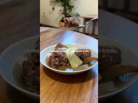 Cabbage meatball bone broth soup #recipe #healthyrecipes #cooking #healthyrecipes