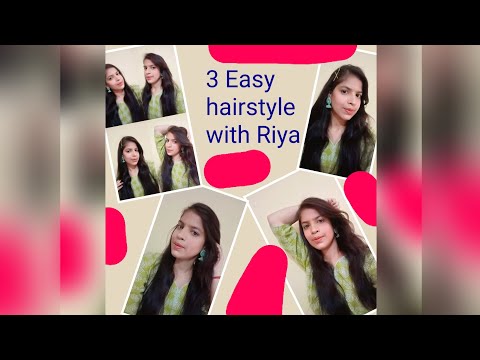 3 Easy and simple hairstyle with in few minutes by Riya 😍👍@Sharmashorts001 ❤️#youtube #hairstyle 😍