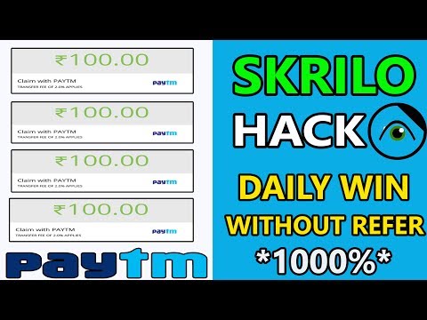 Skrilo hack trick to earn up to Rs.100 paytm cash daily || Hindi 2017