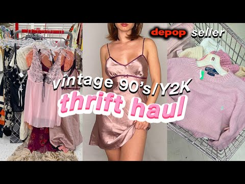 THRIFT WITH ME | 90s/Y2k THRIFT HAUL | FULL TIME DEPOP SELLER 🎀🧸