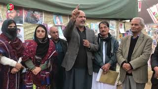 Dr. Mahrang Baloch addresses the people who came from Sindh to solidarity with Baloch march