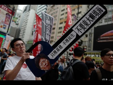 反填海造陸 香港青年通宵抗議