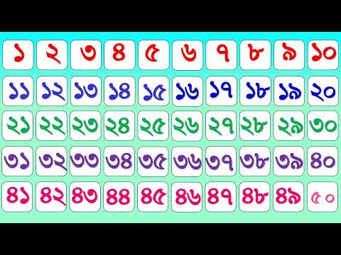 ১ থেকে ১০০ পর্যন্ত গণনা শিক্ষা। Teaching counting from 1 to 100. ১ ২ ৩ ৪ ৫ ৬............