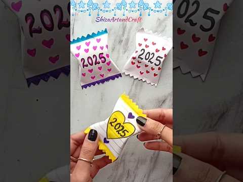 DIY_Cute chocolate gift idea for Happy New year \New year candy gift 🎁 #shorts #trending #viral #diy