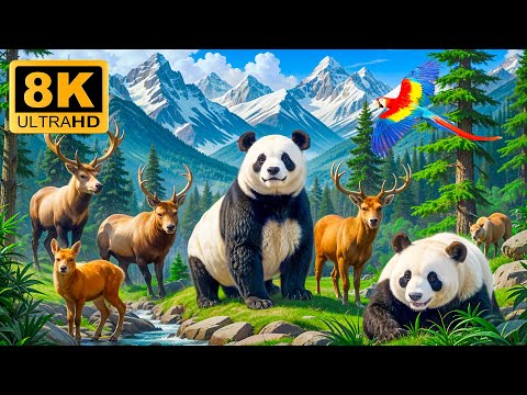 Animal Ecosystem 8K ULTRA HD🐾Relaxing Scenery Film With Gentle Music