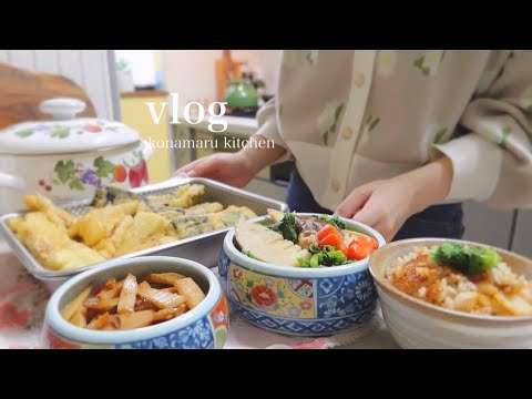 SUB[vlog]Coffee shop morning and purchase items☕️Spring Japanese recipe 🌸Japanese home cooking vlog