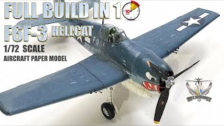 PAPER MODEL - FULL BUILD IN 10 MINUTES - F6F-3 HELLCAT