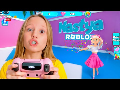 Nastya created her own Roblox world