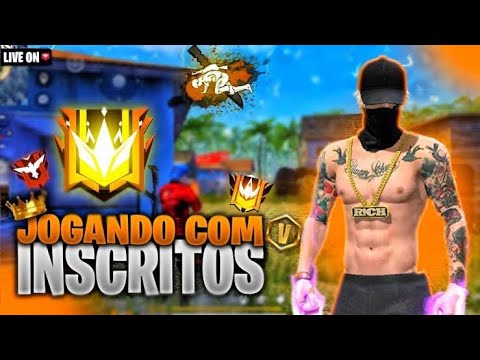 🔥RUMO AO DESAFIANTE🔥JOGANDO COM INSCRITOS🔥CÓDIGO DE EQUIPE🔥UPANDO CONTA🔥FREE FIRE AO VIVO🔥