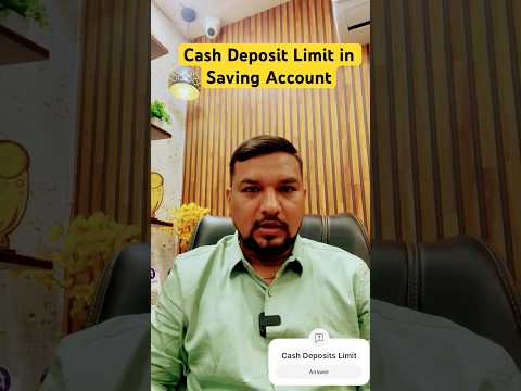 Cash Deposit Limit in Saving Account #cash #savings #incometaxfiling #itrreturn #tax #ytshort #yt