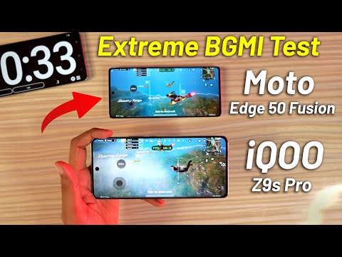 iQOO Z9s Pro Vs moto Edge 50 Fusion Extreme BGMI Test & Battery Drain Test - Watch Before Buy!