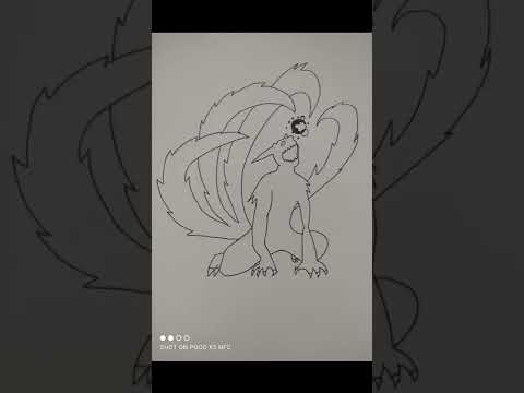 naruto four tails drawing #naruto #shorts #drawing #narutofourtails