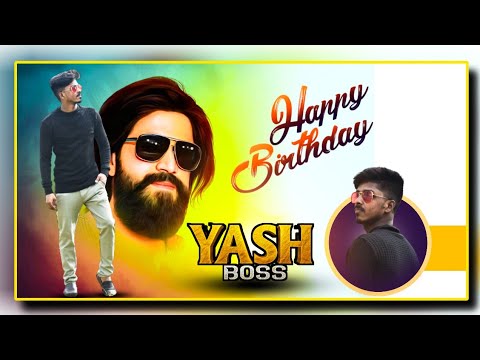 Rocking star yash birthday banner//picksart banner editing tutorial Kannada☝☝