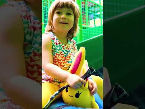 Baby Bianca & Toy Rabbit Lucky 🐇 Go Down the Slide at the Kids' Club #videosforkids #kidsfun