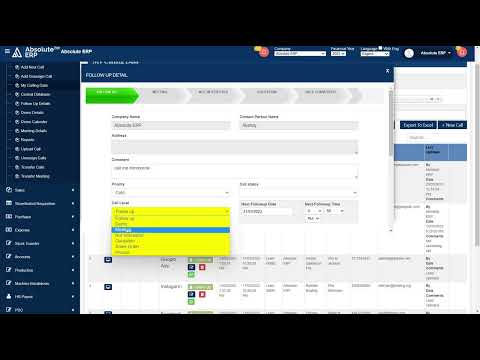 My Calling Data in Lead Management System | CRM | Absolute ERP