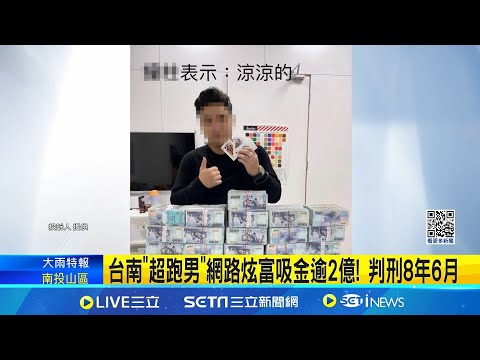 台南"超跑男"網路炫富吸金逾2億! 判刑8年6月 超跑男吸金! 1年多總交易52億955萬 受害百人│記者 朱怡蓉 王紹宇 田居達│新聞一把抓20241224│三立新聞台