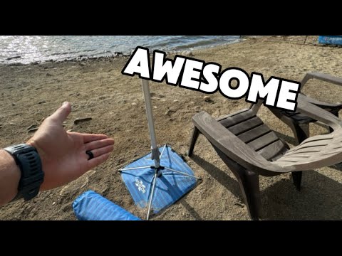 ★★★★★ Review of my sand anchor: Rio Beach 7' Outdoor Beach Umbrella with ANCHORX