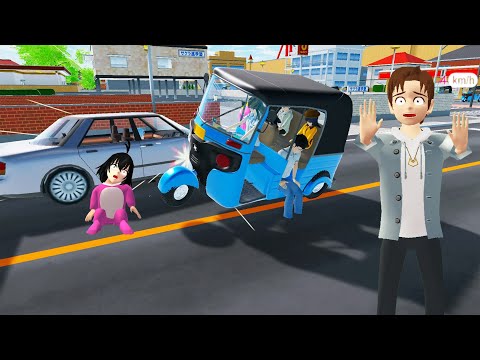 Yuta Mio Ajak Jalan-Jalan Baby Celine Naik Bajai 😍 Hampir Nabrak 😱 | Sakura School Simulator