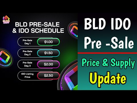 BLD Pre-Sale IDO Price & Supply Update ! Blove dapp token initial dex offering