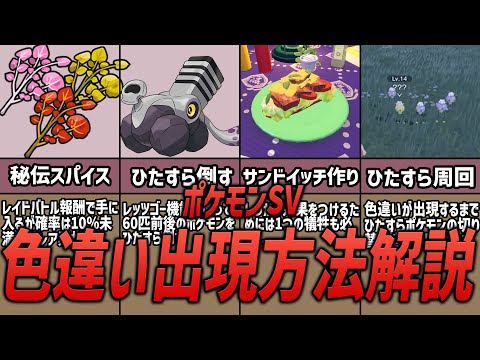 【ポケモンSV】これが出来たら完璧！色違い出現方法について解説！